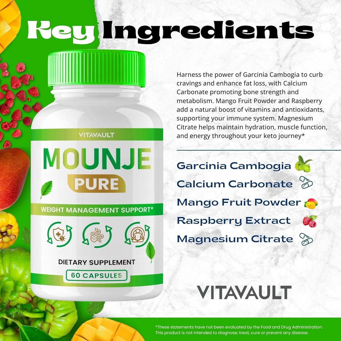 Mounje Pure Keto Capsules - Maximum Strength Advanced Formula (2 Pack)