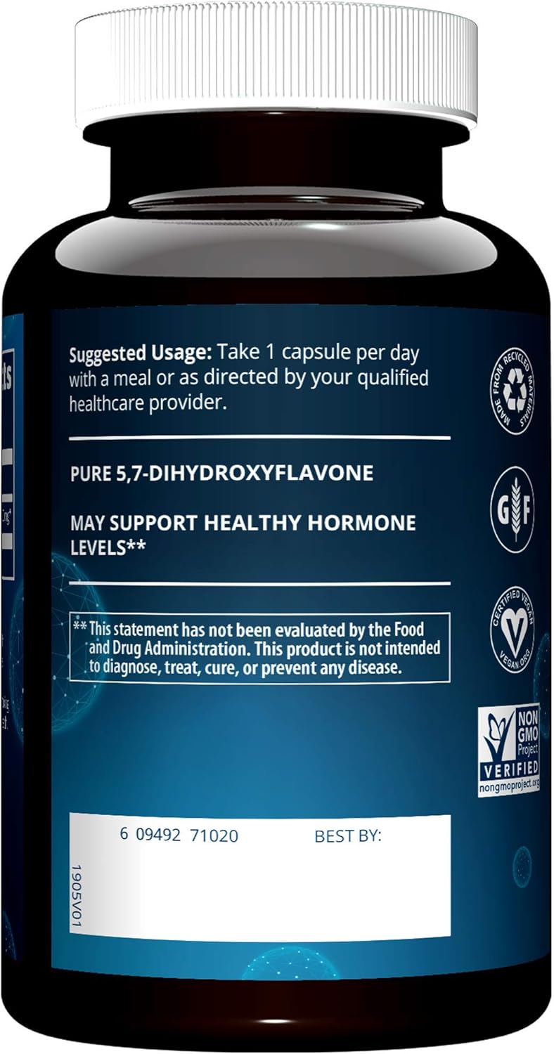 MRM Chrysin 500mg Capsules - Natural Flavone X Supplement