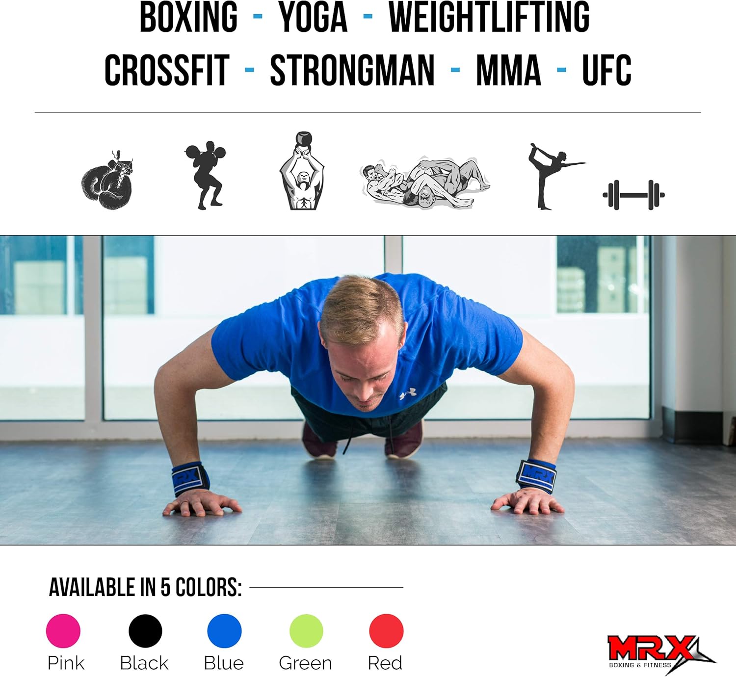 MRX Weight Lifting Wrist Wraps for Gym Training and Bodybuilding Support