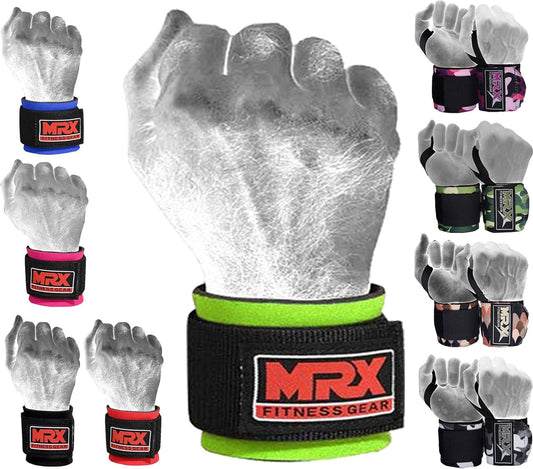 MRX Weight Lifting Wrist Wraps for Wrist Support - Gym Bodybuilding Training Workout - Men and Women