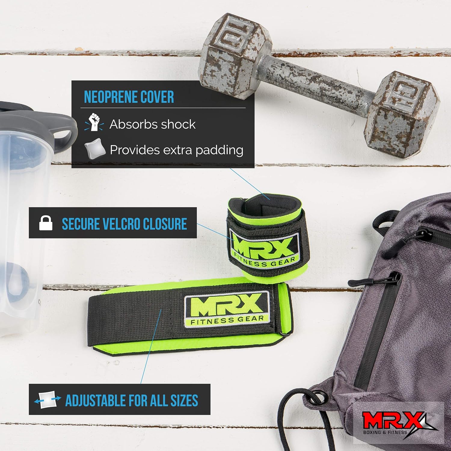 MRX Weight Lifting Wrist Wraps for Wrist Support - Gym Bodybuilding Training Workout - Men and Women