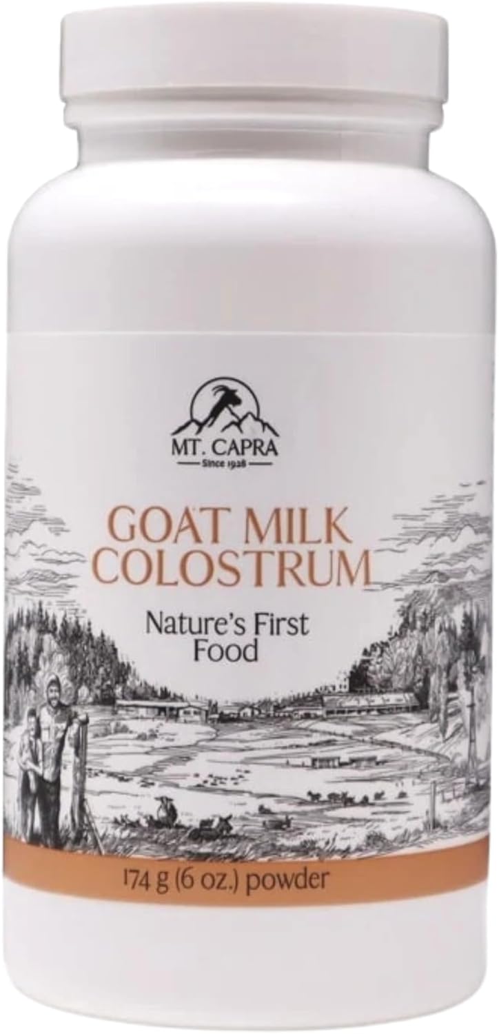 Mt. Capra Goat Milk Colostrum: Immune Support & Gut Health - Grass-Fed, High in Immunoglobulins | 60 Servings