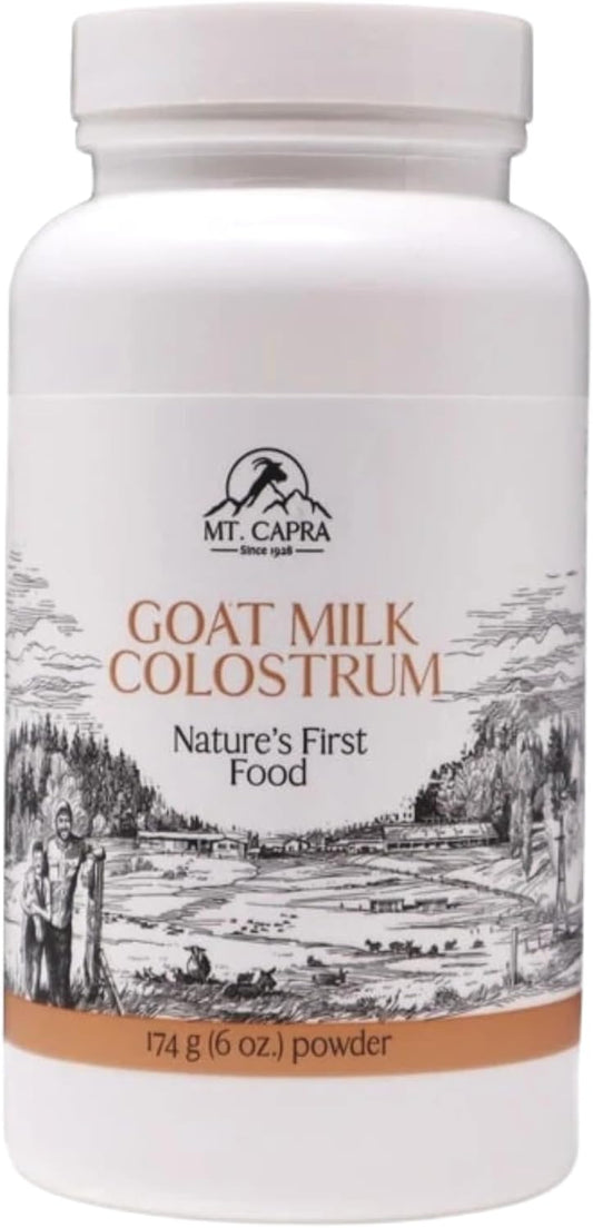 Mt. Capra Goat Milk Colostrum: Immune Support & Gut Health - Grass-Fed, High in Immunoglobulins | 60 Servings