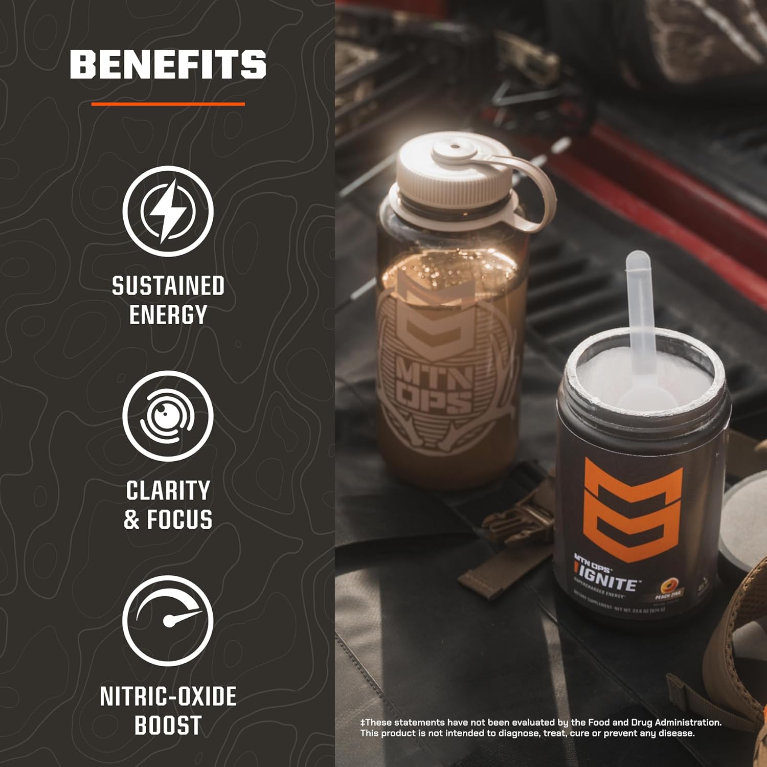 MTN OPS Ignite Trail Pack Pink Lemonade Energy Drink Mix - 20 Servings, Supercharged Boost