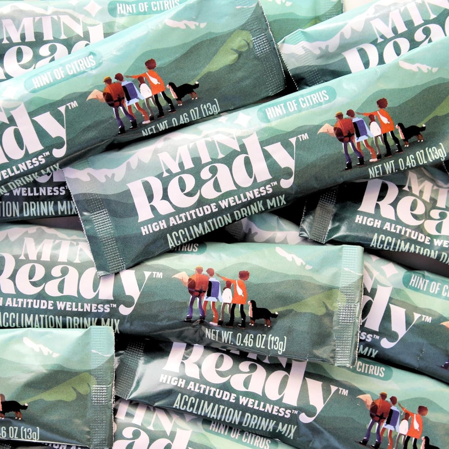 MTN Ready Acclimation Drink Mix | Altitude Sickness Relief, Balanced Energy Boost, Athlete Recovery, Ski & Mountain Trip Hydration, Non-GMO - Single Pack