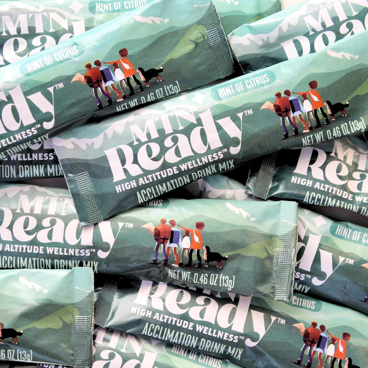 MTN Ready Acclimation Drink Mix | Altitude Sickness Relief, Balanced Energy Boost, Athlete Recovery, Ski & Mountain Trip Hydration, Non-GMO - Single Pack