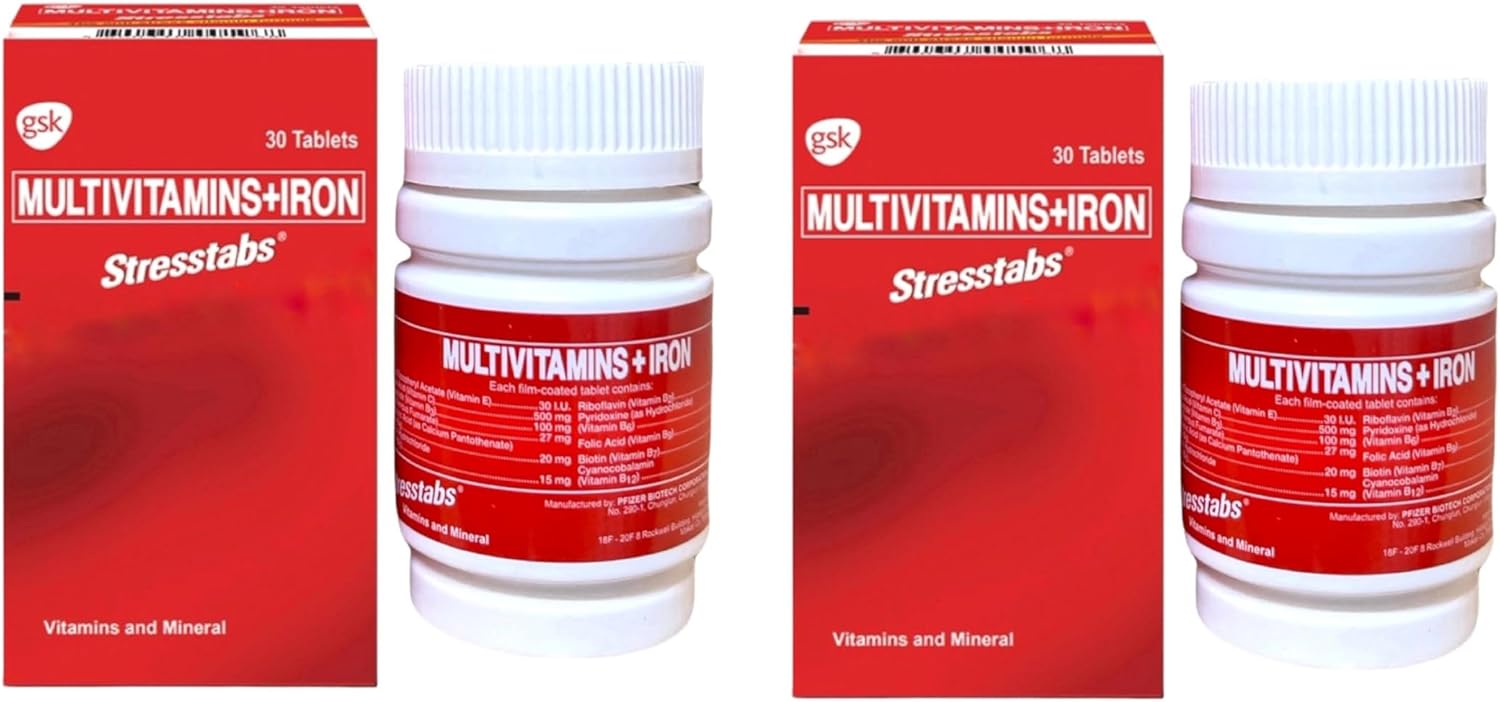 Multivitamin with Iron for Stress Relief - 30 Tablets