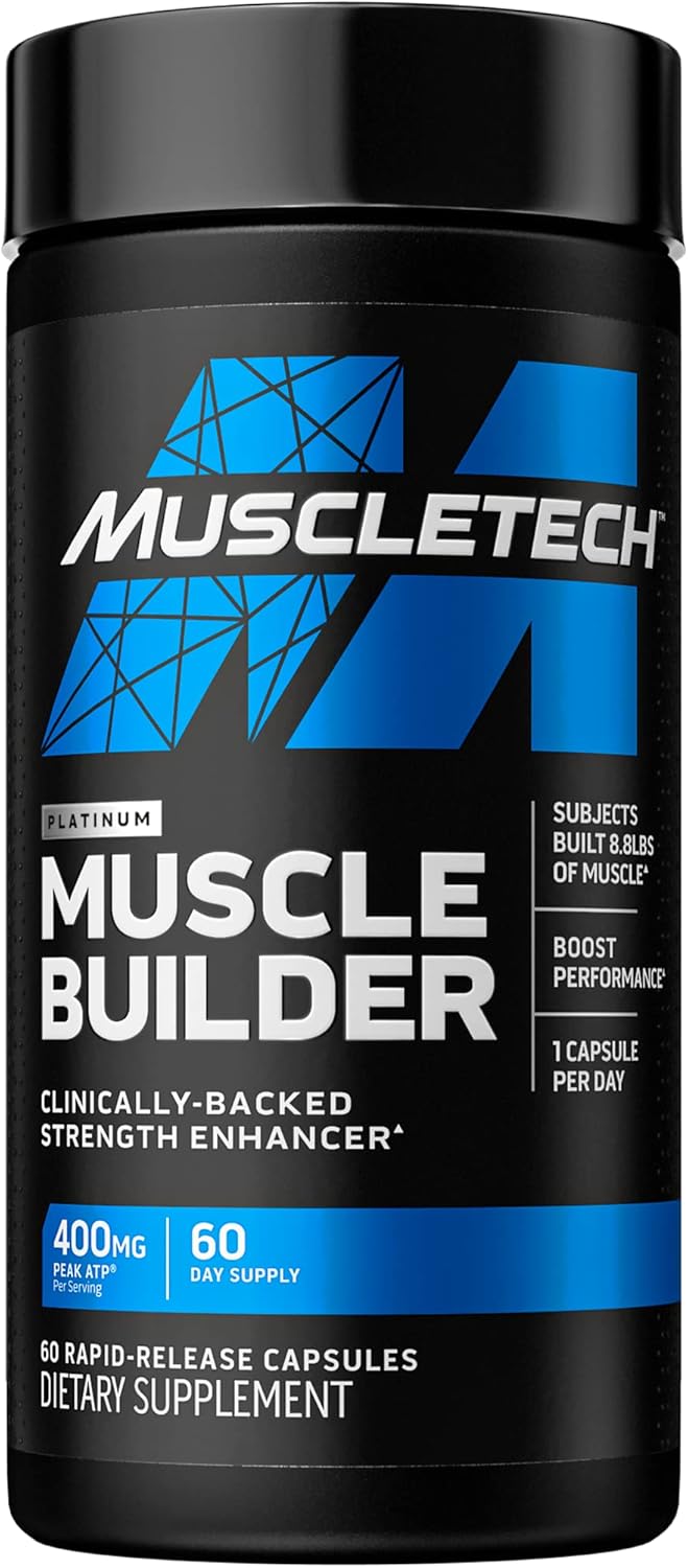 MuscleTech Muscle Building Bundle with Nitric Oxide Booster and Multivitamin - ATP Muscle Gainer, 60 Pills & Platinum Multivitamin, 180 ct