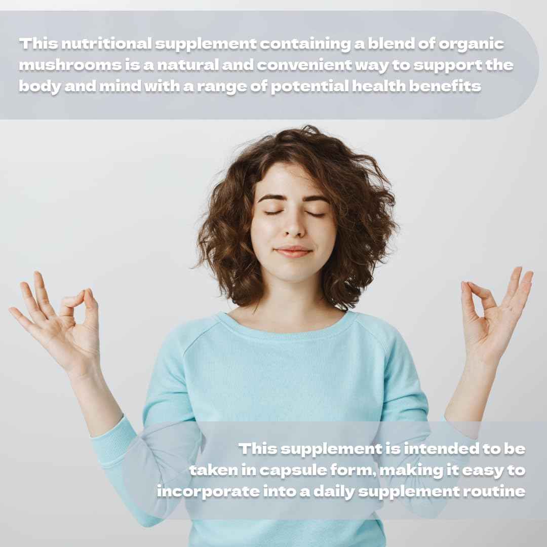 Mushroom Genetics Reishi, L-Theanine & Magnesium Supplement – Adaptogenic Mushroom Capsules | Stress Relief Supplement for Relaxation, Sleep & Immune Health | Brain Wellness Support | 60 Capsules