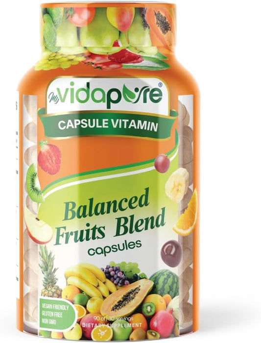 MYVIDAPURE Balanced Fruits Blends: Whole Natural Superfood, Non-GMO, Vegan Friendly