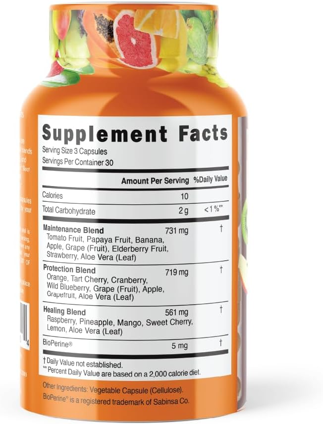 MYVIDAPURE Balanced Fruits Blends: Whole Natural Superfood, Non-GMO, Vegan Friendly