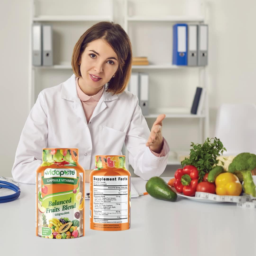 MYVIDAPURE Balanced Fruits Blends: Whole Natural Superfood, Non-GMO, Vegan Friendly