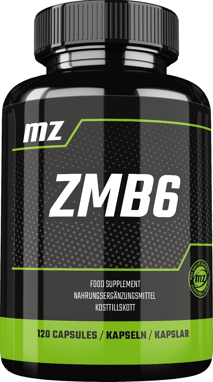 MZ ZMB6 Supplement - 120 Capsules with Magnesium Citrate, Zinc, and Vitamin B6 - Skin, Hair, and Nails Support - 4 Month Supply - Diet Supplement by MZ