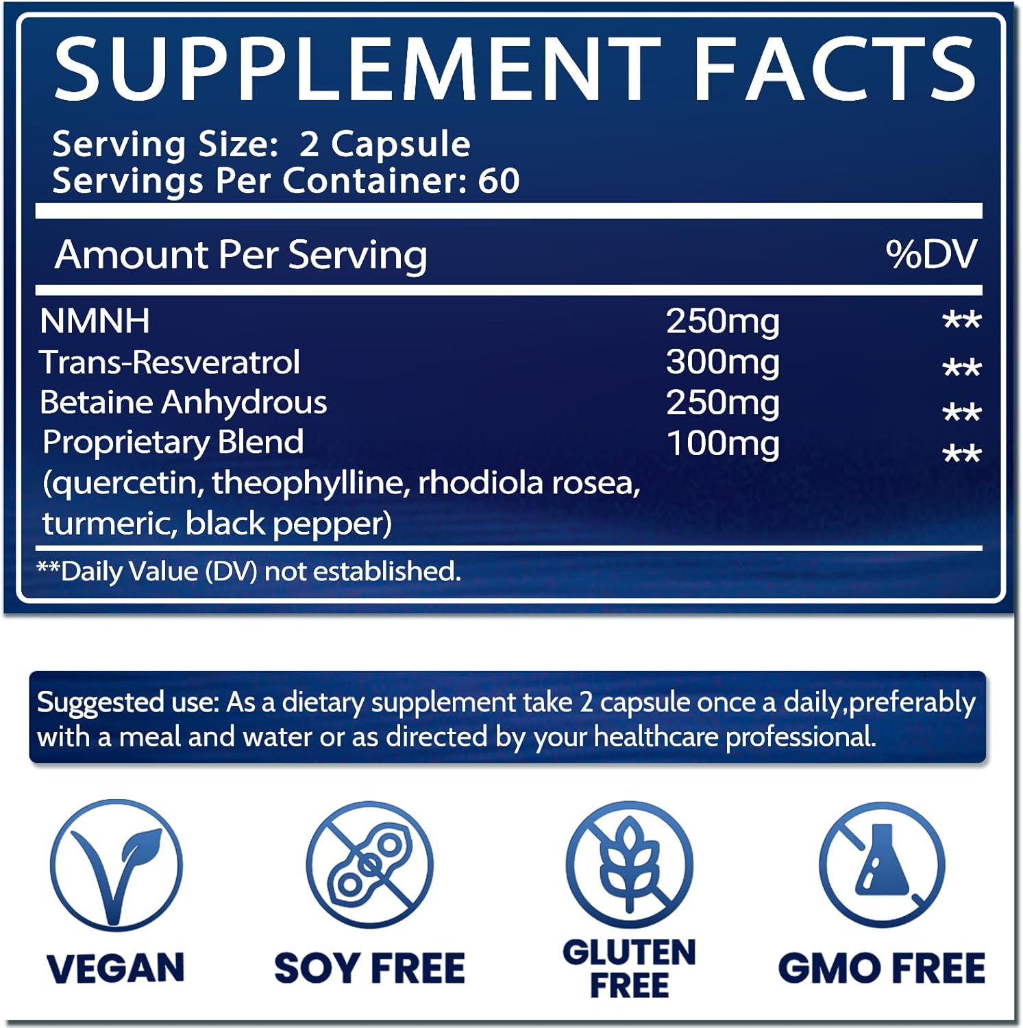 NAD+ Boosting Complex for Anti-Aging Support - Alternative NMNH Supplement to Heal Gut & Boost Levels