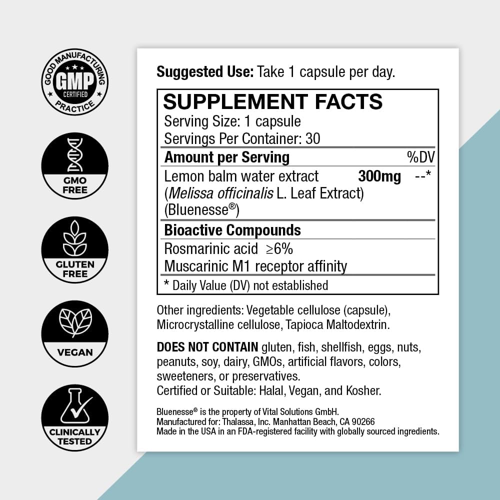 Naiad Brain Zen Stress Relief Supplement for Improved Cognitive Performance - Natural Mood and Calm Mind Support - Non-Drowsy Quick Relief - 30 Count