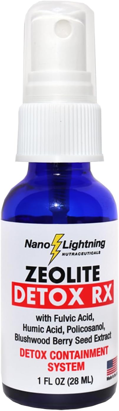 Nano Lightning Nutraceuticals Zeolite Detox Rx - High Purity Zeolite Detox Supplement with Blushwood Seed Extract for Superior Absorption