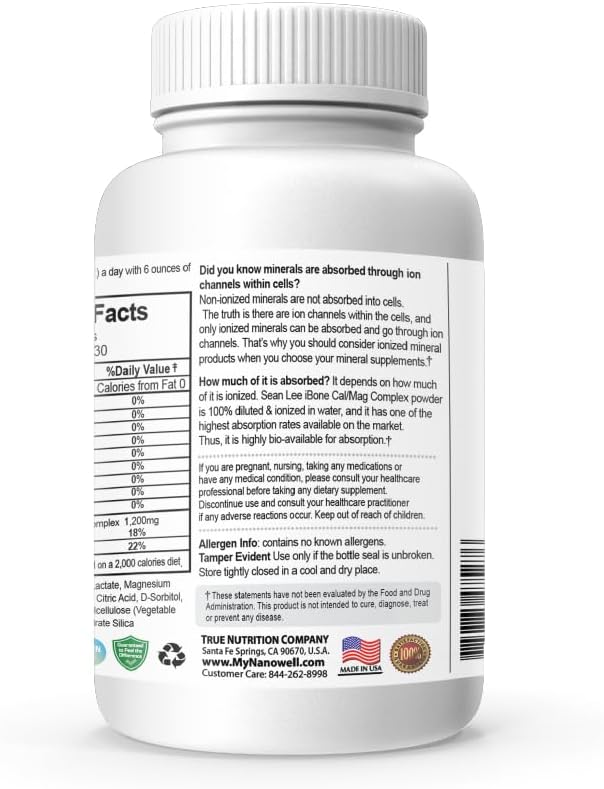 NANOWELL Sean Lee's iBone Cal Mag 120 Capsules X 4 Bottles - Bone Health, Calcium Supplement (480 Count) for 4 Months