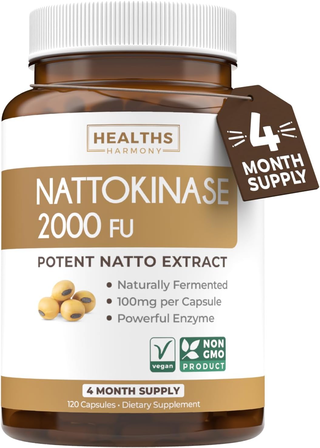 Nattokinase & Beet Root Supplement - 4 Month Supply - Antioxidants & Nitrate Boost