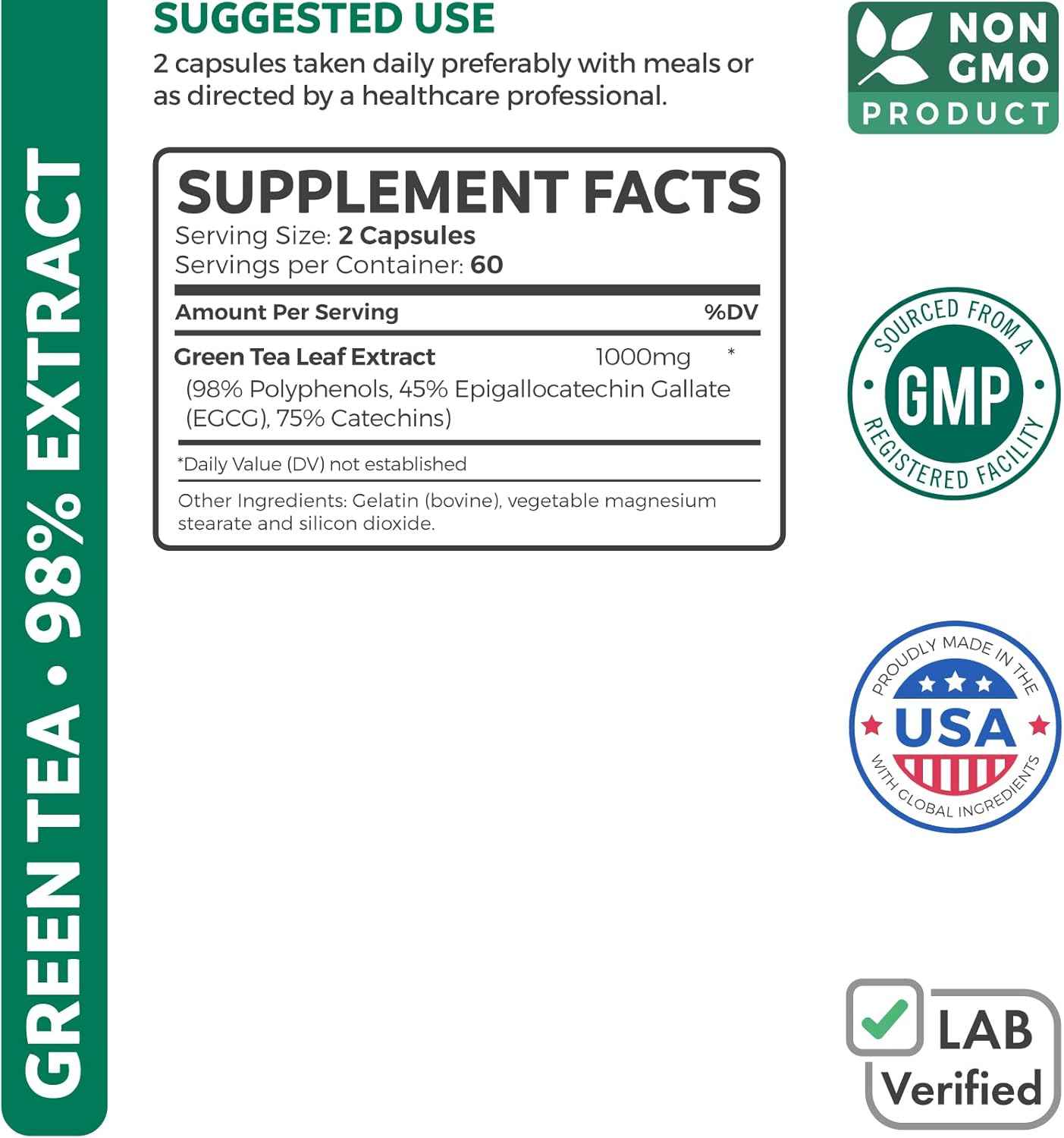 Nattokinase & Green Tea (2-Month Supply) Green Boost Bundle - Nattokinase 2000 FU Powerful Naturally Fermented Soybeans -180 Caps & Green Tea Extract 98% with EGCG (Non-GMO) Natural Metabolism Boost