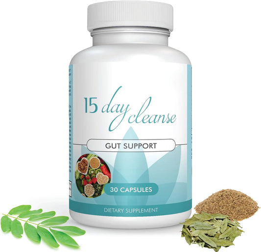 Natural 15-Day Colon and Gut Cleanse Capsules | Gentle & Effective Colon Cleanse Support | Enhanced with Natural Ingredients | Made in USA