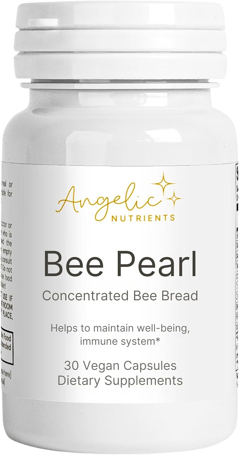 Natural Angelic Nutrients Bee Bread Supplement 700mg - 30 Capsules of Pure Bee Pearl Goodness