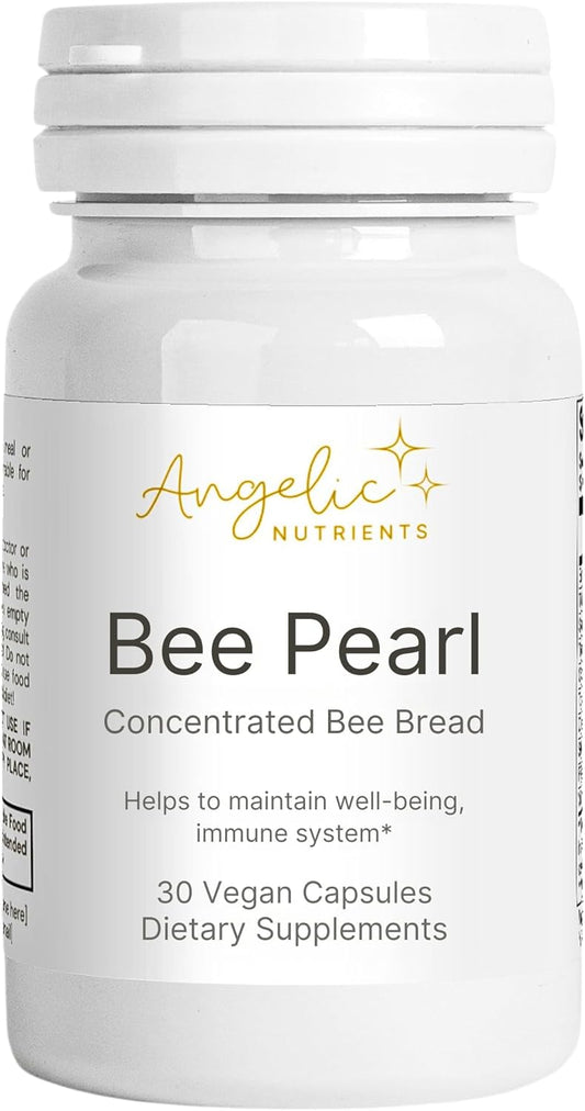 Natural Angelic Nutrients Bee Bread Supplement 700mg - 30 Capsules of Pure Bee Pearl Goodness