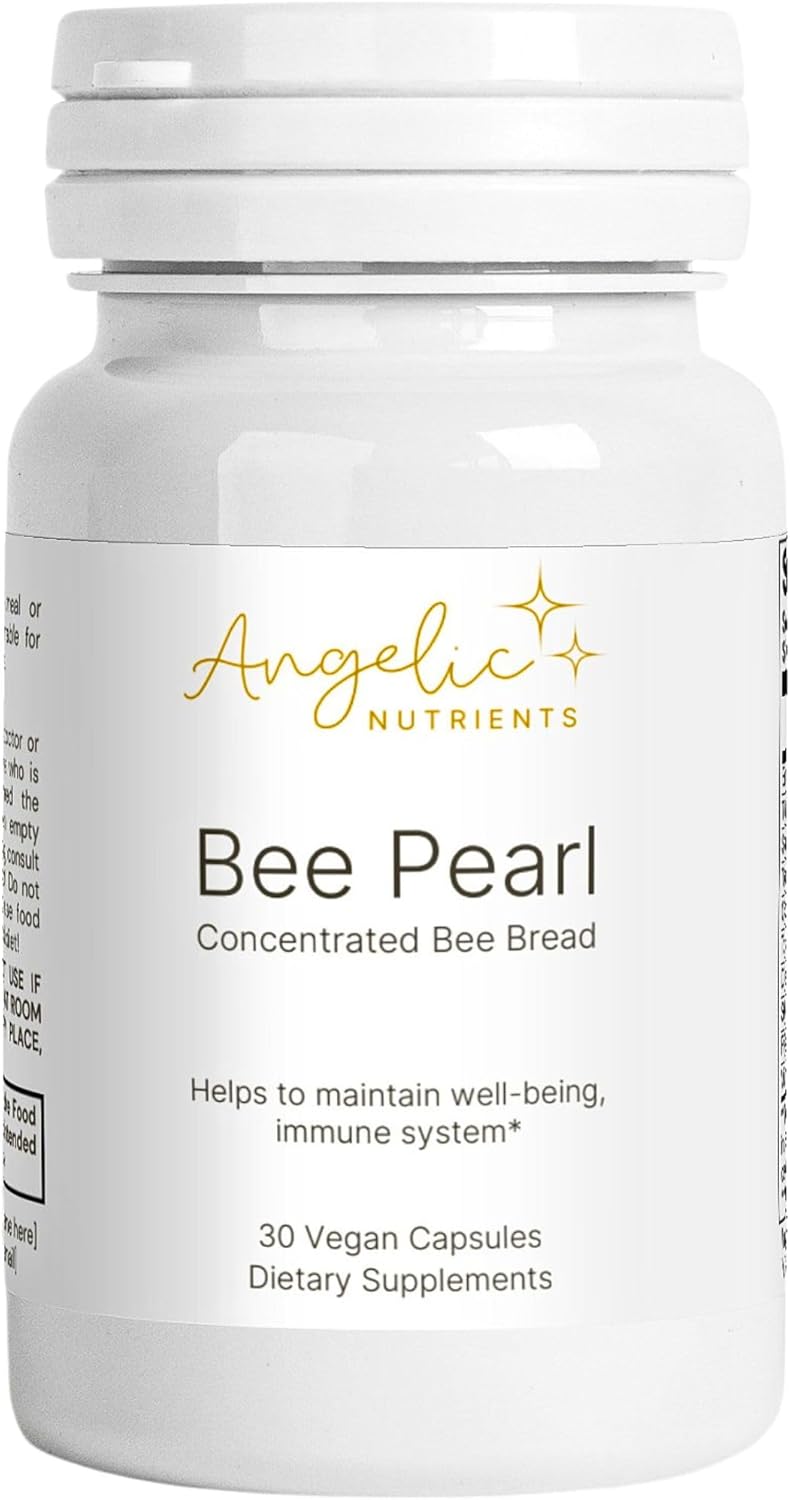 Natural Angelic Nutrients Bee Bread Supplement 700mg - 30 Capsules of Pure Bee Pearl Goodness