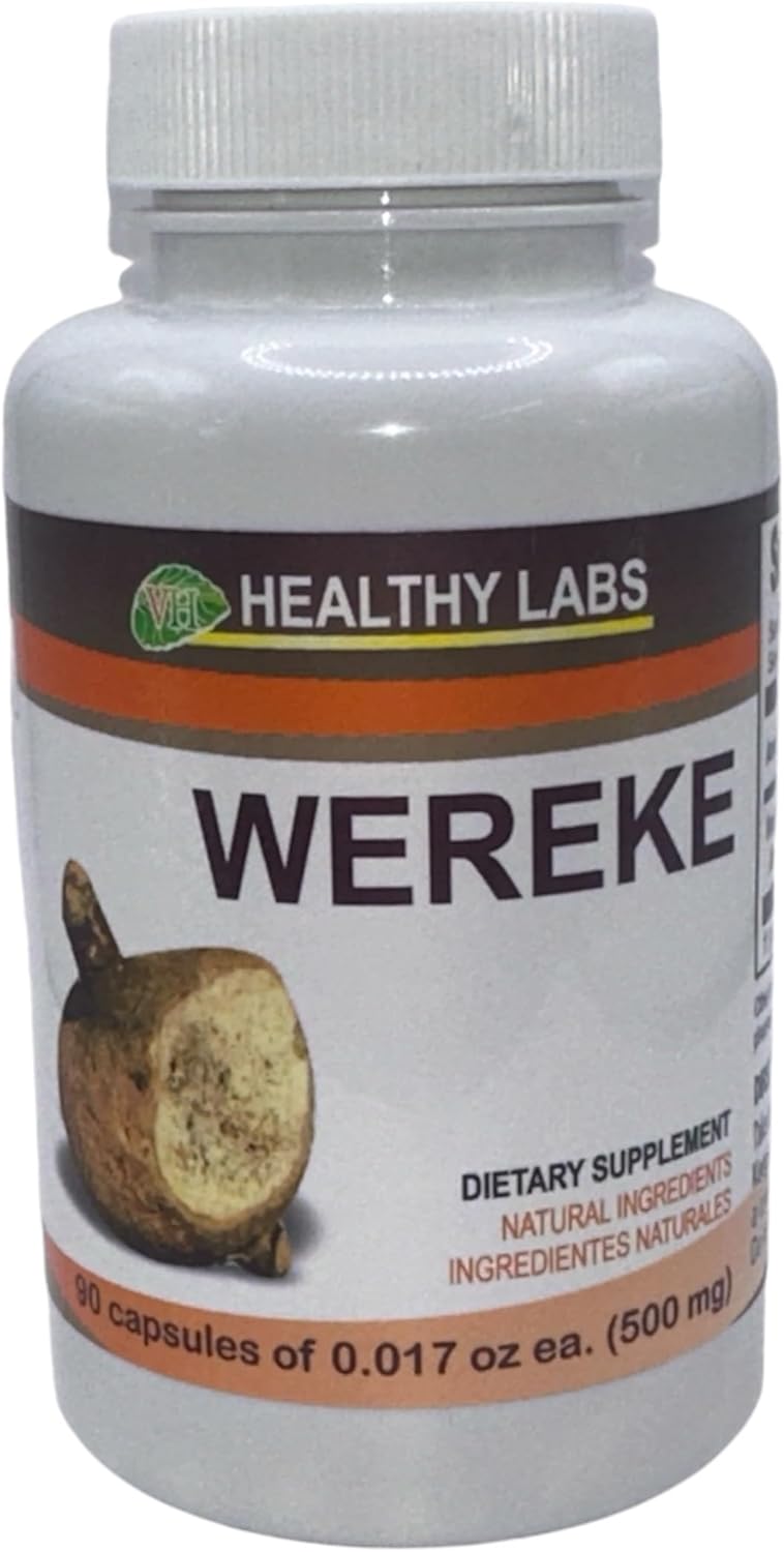 Natural Bionutritional Wereke Capsules - 90 Count (500mg) by VHealthy Labs