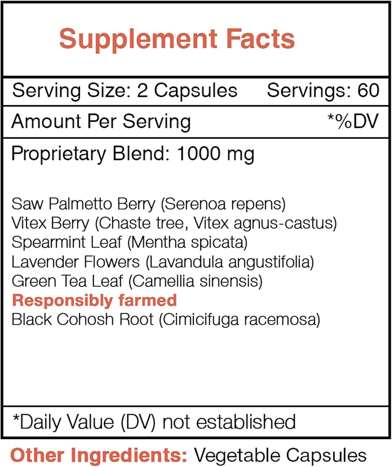 Natural Blend for Unwanted Body & Facial Hair - 240 Capsules/2000mg - Saw Palmetto, Black Cohosh, Vitex, Spearmint, Lavender, Green Tea - Secrets of the Tribe Hirsu Secret.