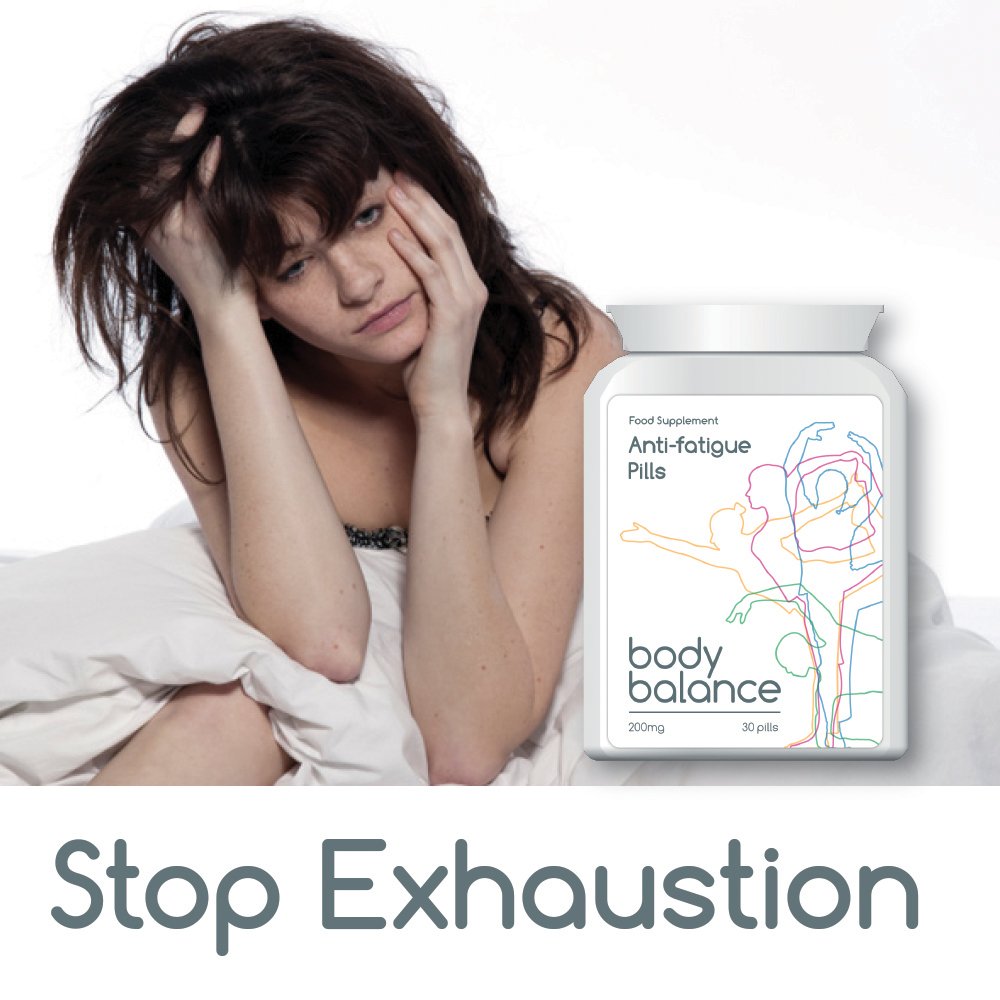 Natural Body Balance Anti Fatigue Tablets for Physical and Mental Energy Boost - Fight Lethargy and Tiredness