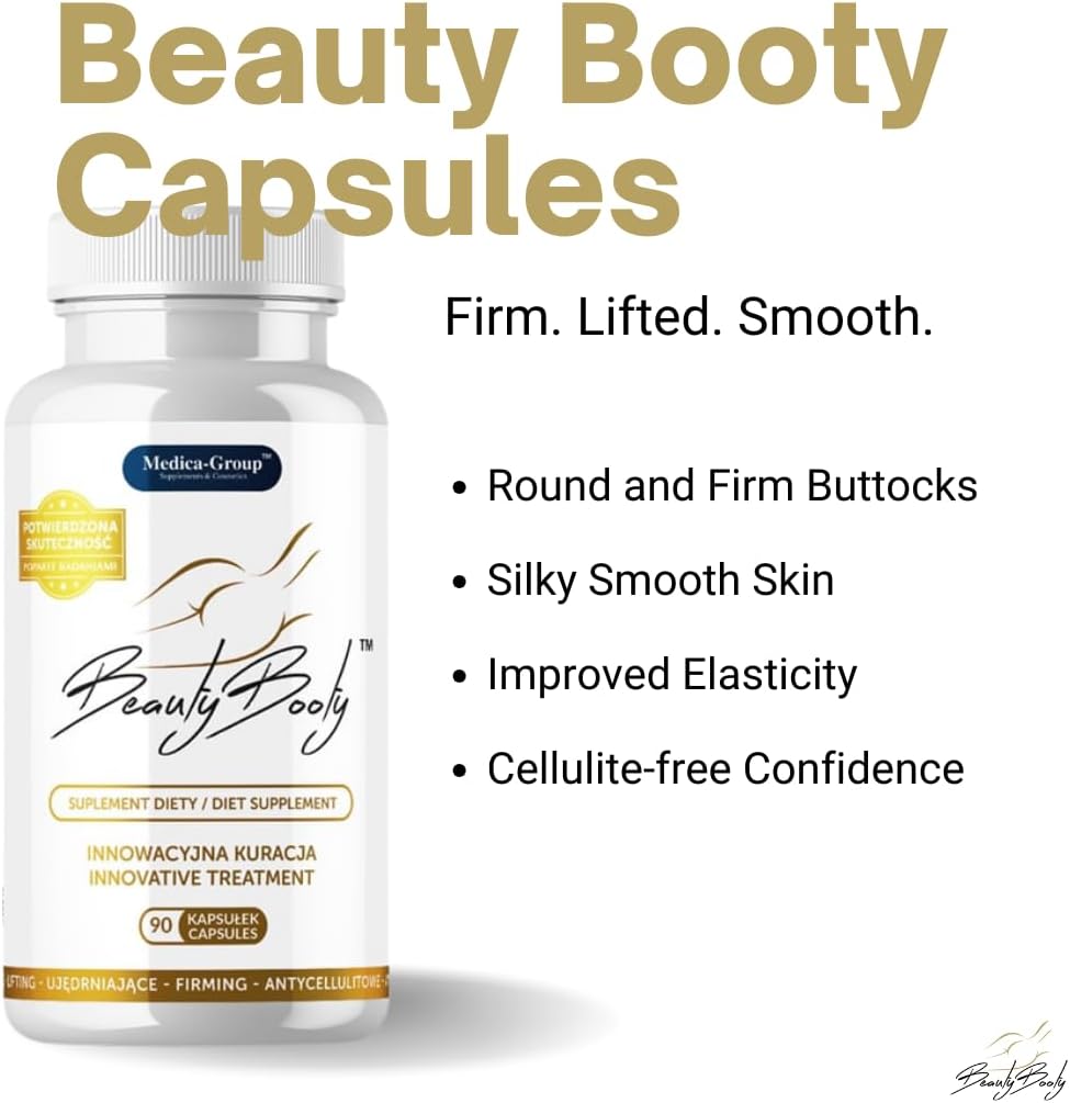 Natural Butt Enhancement Capsules with Trending Bio Ingredients for Firm, Fuller, Cellulite-Free Buttocks - 90 Capsules