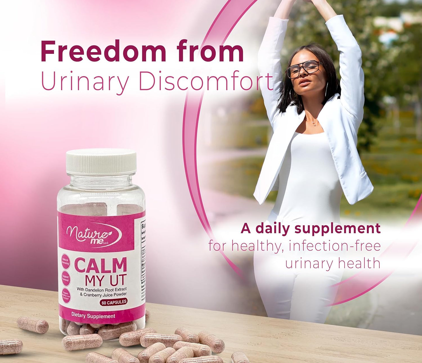 Natural Cranberry Supplement for Women's Urinary Tract Health - 60 Capsules - Supports UT Wellness and Rejuvenation