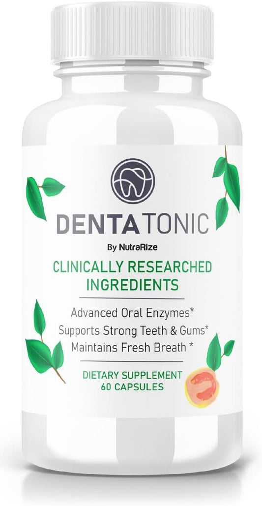 Natural Dental Health Support Tablets - NutraRize Denta Tonic Teeth and Gum Support (60 Capsules)