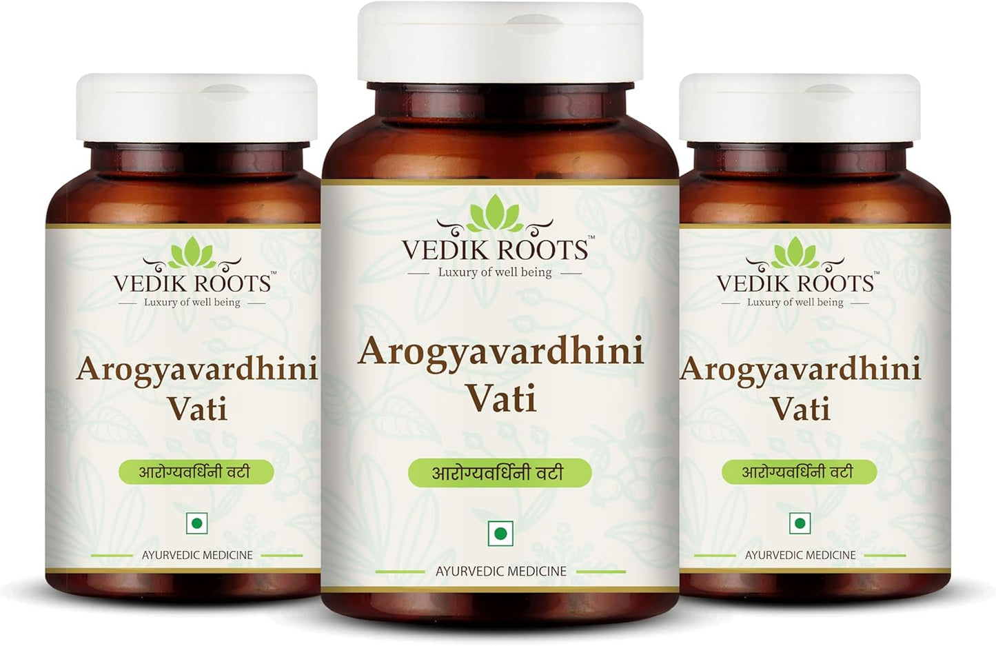 Natural Detox & Liver Support Tablets for Spleen Enlargement - Arogyavardhini Vati | Reduces Bloating & Improves Nutrient Absorption | 120 Tablets (360) by VEDIKROOTS