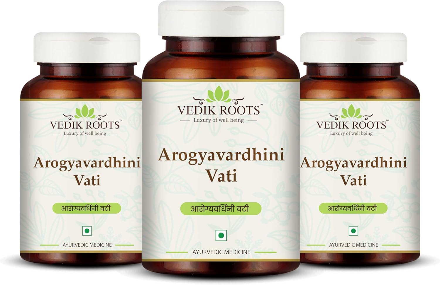 Natural Detox & Liver Support Tablets for Spleen Enlargement - Arogyavardhini Vati | Reduces Bloating & Improves Nutrient Absorption | 120 Tablets (360) by VEDIKROOTS