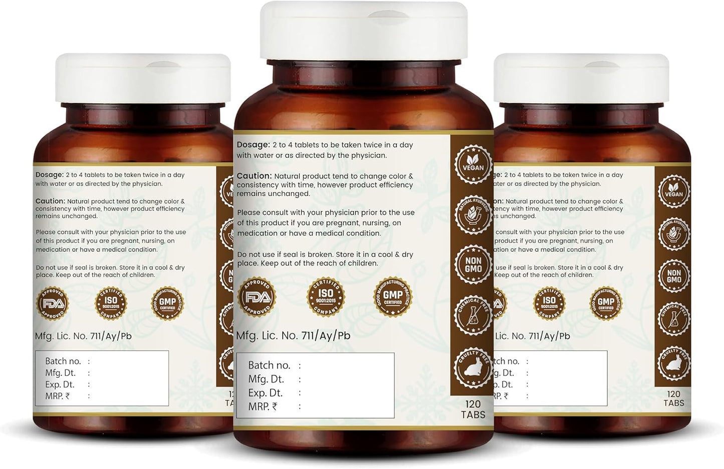 Natural Detox & Liver Support Tablets for Spleen Enlargement - Arogyavardhini Vati | Reduces Bloating & Improves Nutrient Absorption | 120 Tablets (360) by VEDIKROOTS