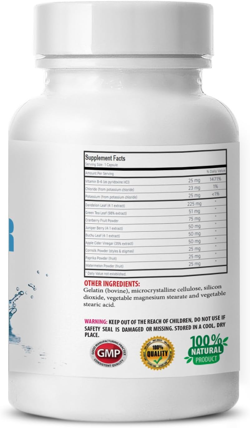 Natural Diuretic Blend Capsules for Fluid Balance and Water Support - SWAN LIFE ESSENTIALS Water Away Supplement - 2 Bottles, 120 Capsules