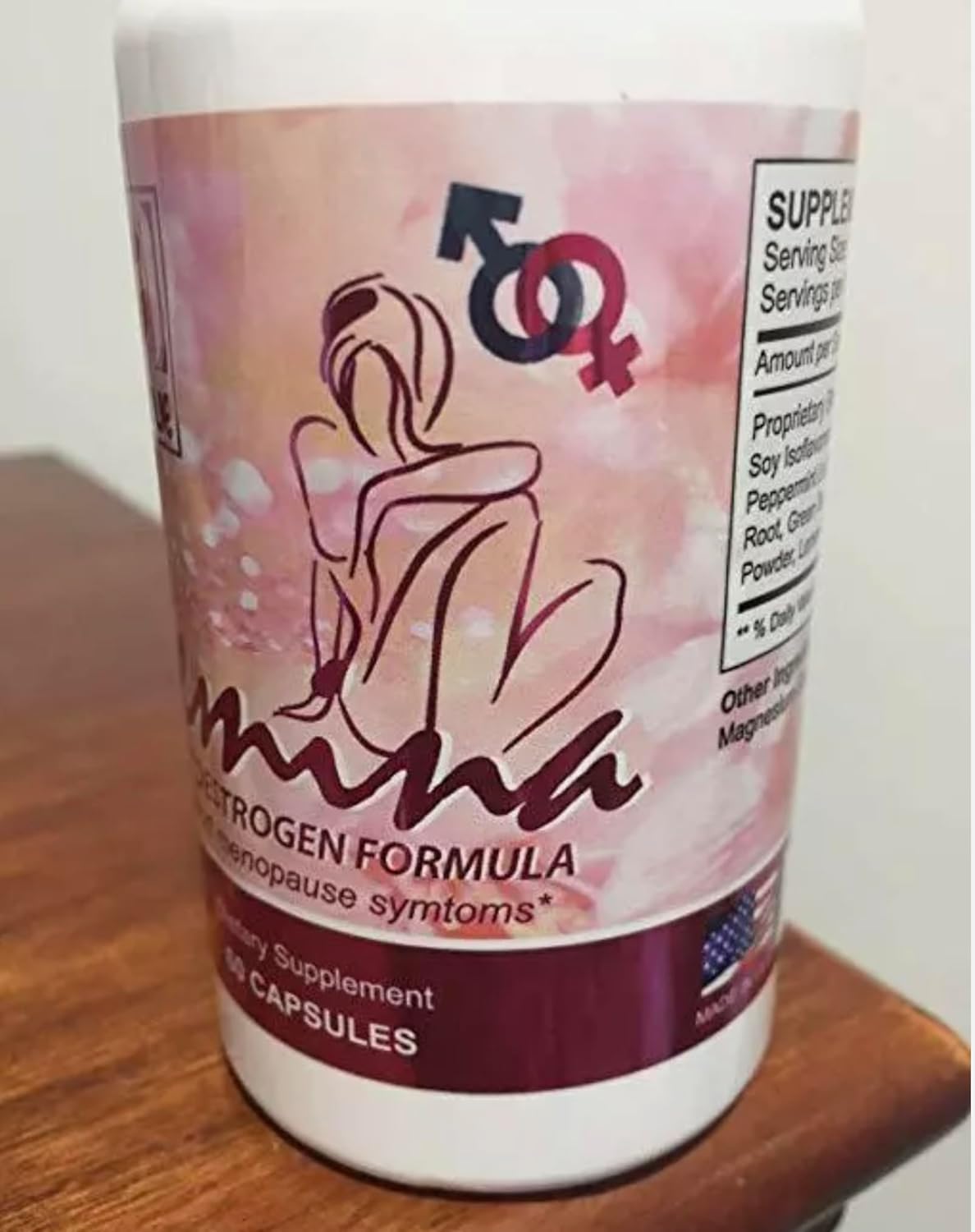 Natural Femina Phytoestrogen Formula for Menopause Support - 60 Capsules, 1 Month Treatment (Feminel)
