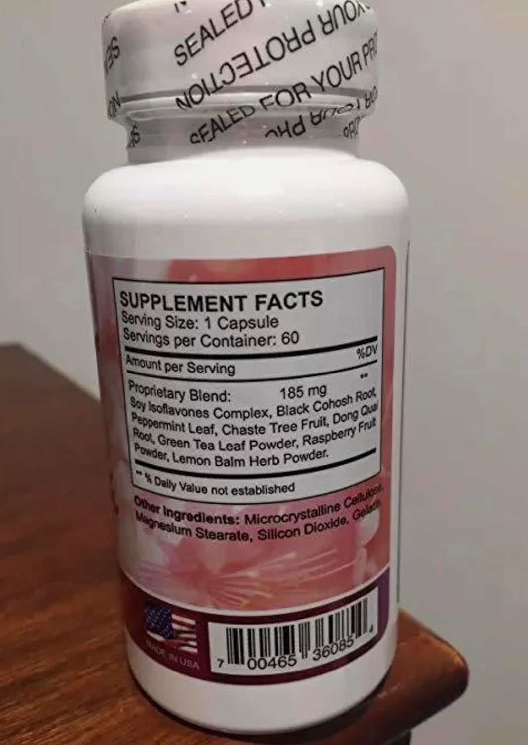 Natural Femina Phytoestrogen Formula for Menopause Support - 60 Capsules, 1 Month Treatment (Feminel)