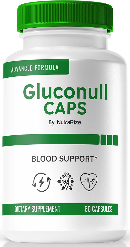 Natural Gluco NullCaps Formula for Stable Blood Sugar Levels and Increased Energy - 60 Capsules