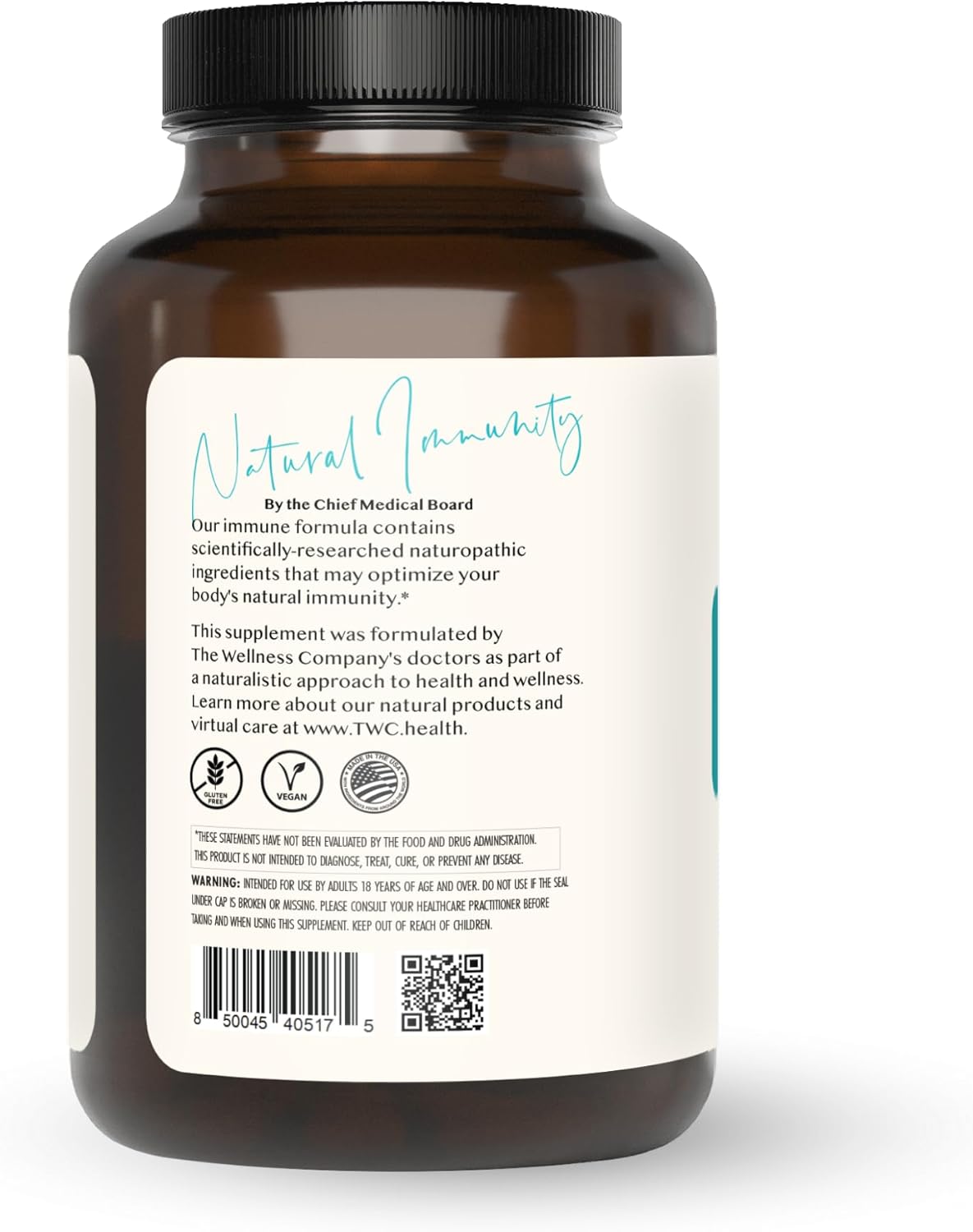 Natural Immunity Capsules | 120 Count | Powerful Daily Immune Support | Non-GMO, Vegan, Gluten Free | Healthy Immune Function