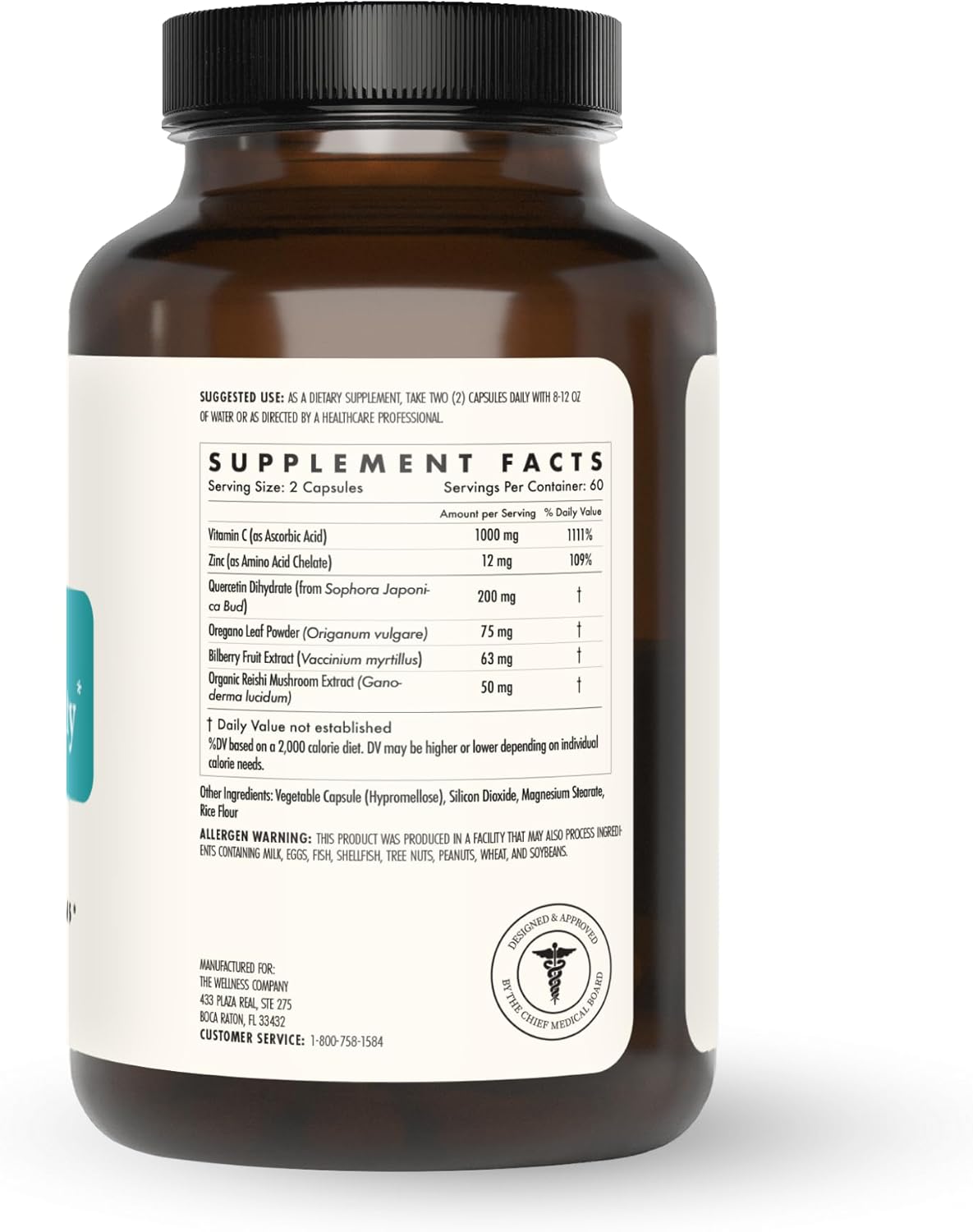 Natural Immunity Capsules | 120 Count | Powerful Daily Immune Support | Non-GMO, Vegan, Gluten Free | Healthy Immune Function
