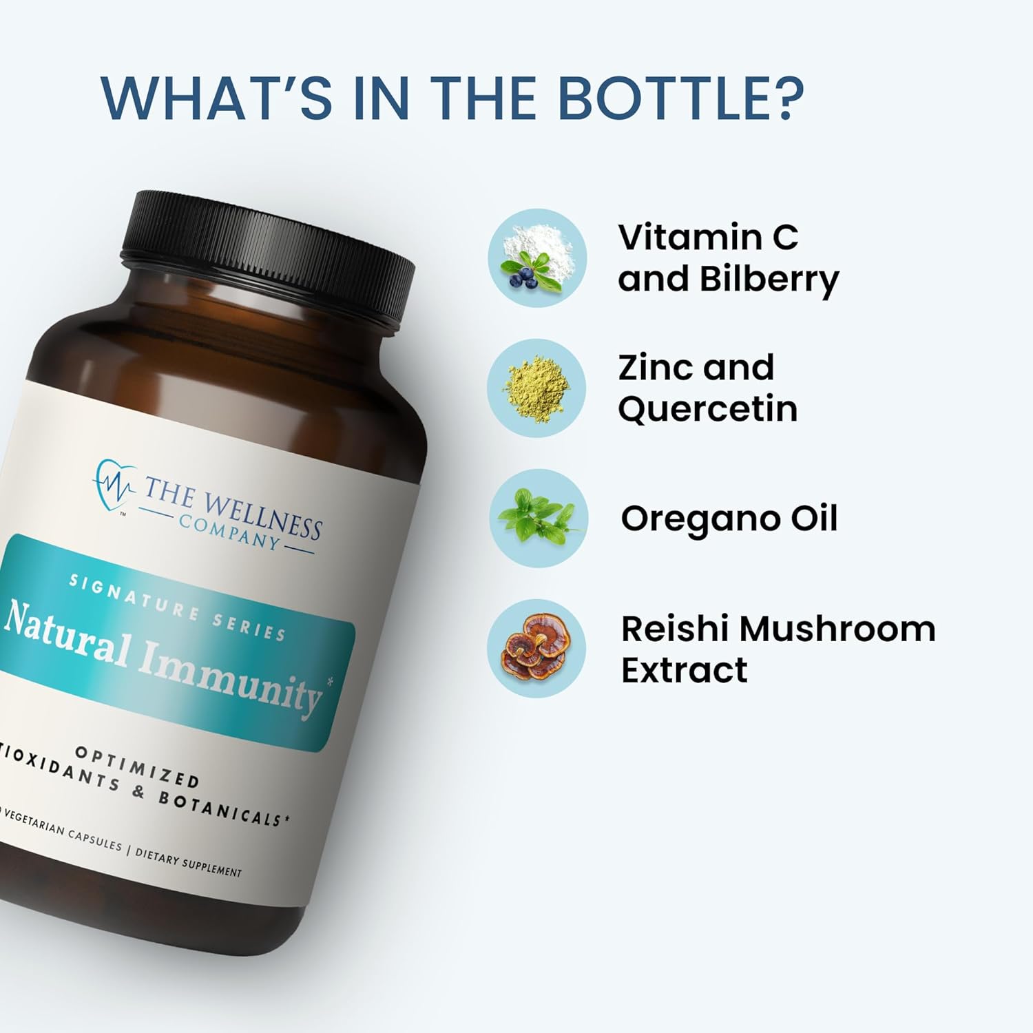 Natural Immunity Capsules | 120 Count | Powerful Daily Immune Support | Non-GMO, Vegan, Gluten Free | Healthy Immune Function
