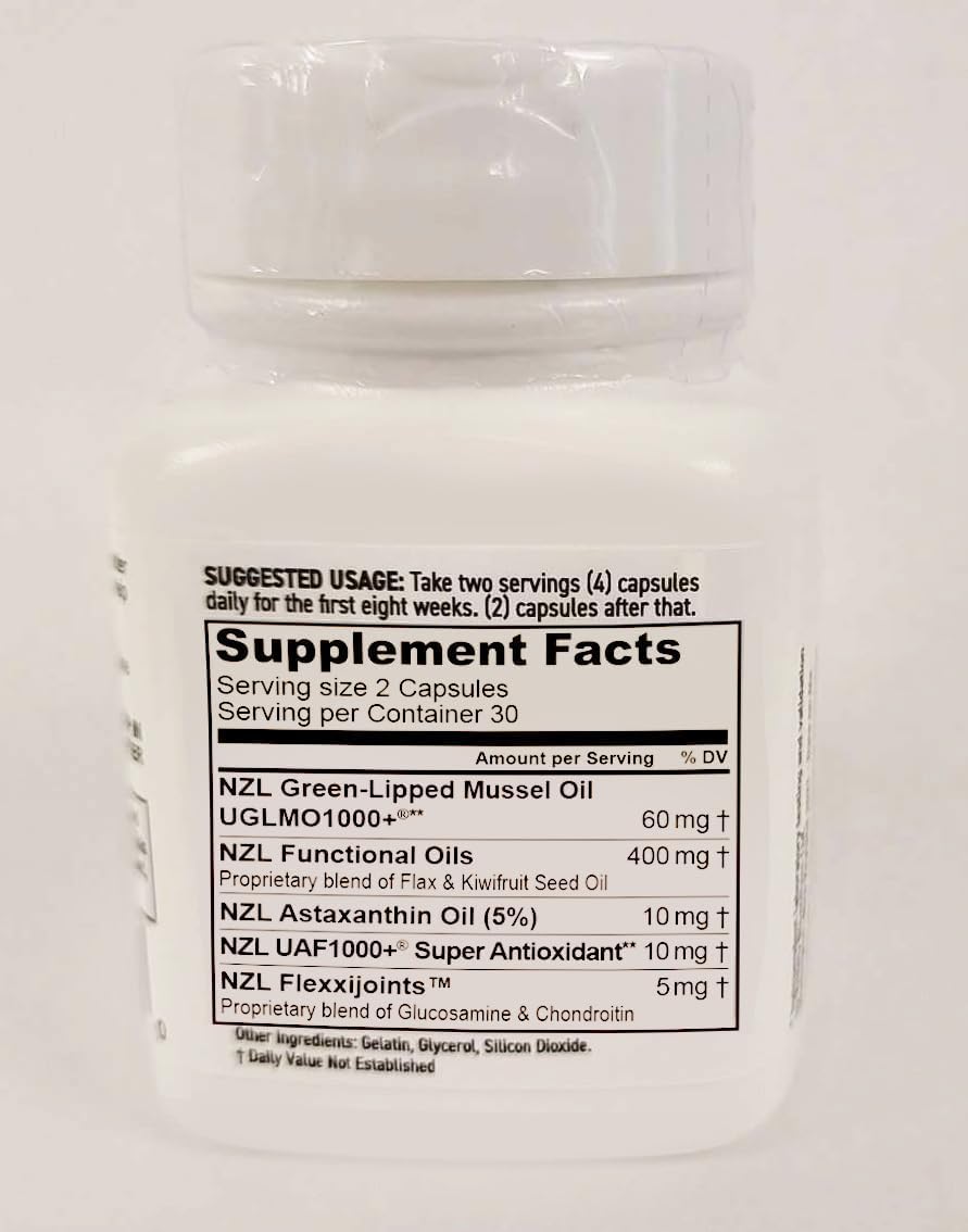 Natural Joint Relief Supplement with Omega-3 & Green-Lipped Mussel Oil, Non-Fishy Softgels + Super Reds Capsules