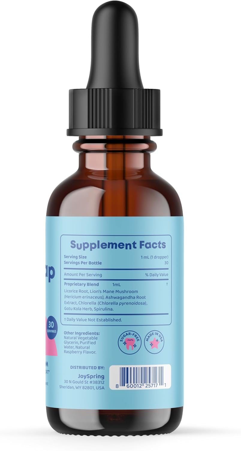 Natural Kids Brain Health Bundle: JoySpring BrainyBrocc & LingoLeap Drops - Non-GMO, Vegan Liquid Vitamins for Immunity Support