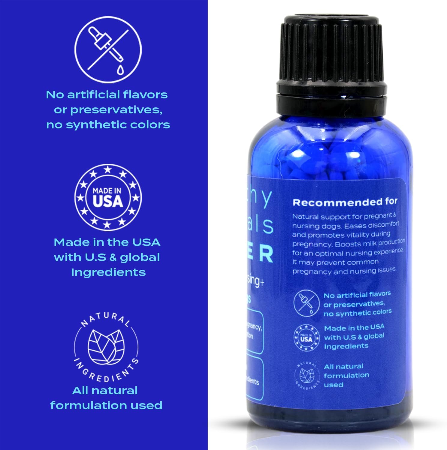 Natural Pregnancy and Lactation Support for Healthy Animals, Fast-Acting Formula with Guaranteed Results