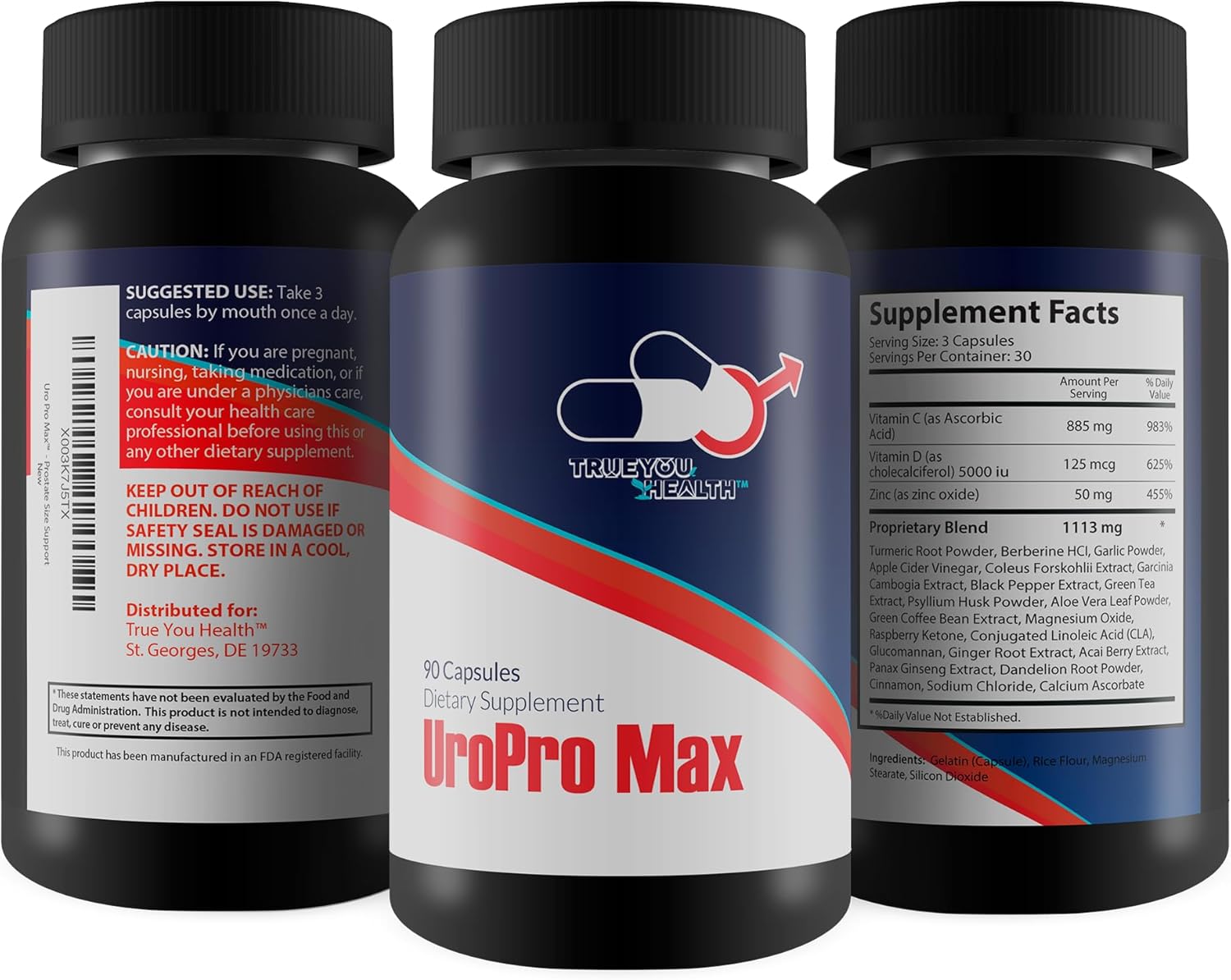 Natural Prostate Support Supplement for Men - Promotes Bladder Control and Healthy Prostate Function - Supports Prostate Health and Fluid Balance - Prostate Size Aid for Men