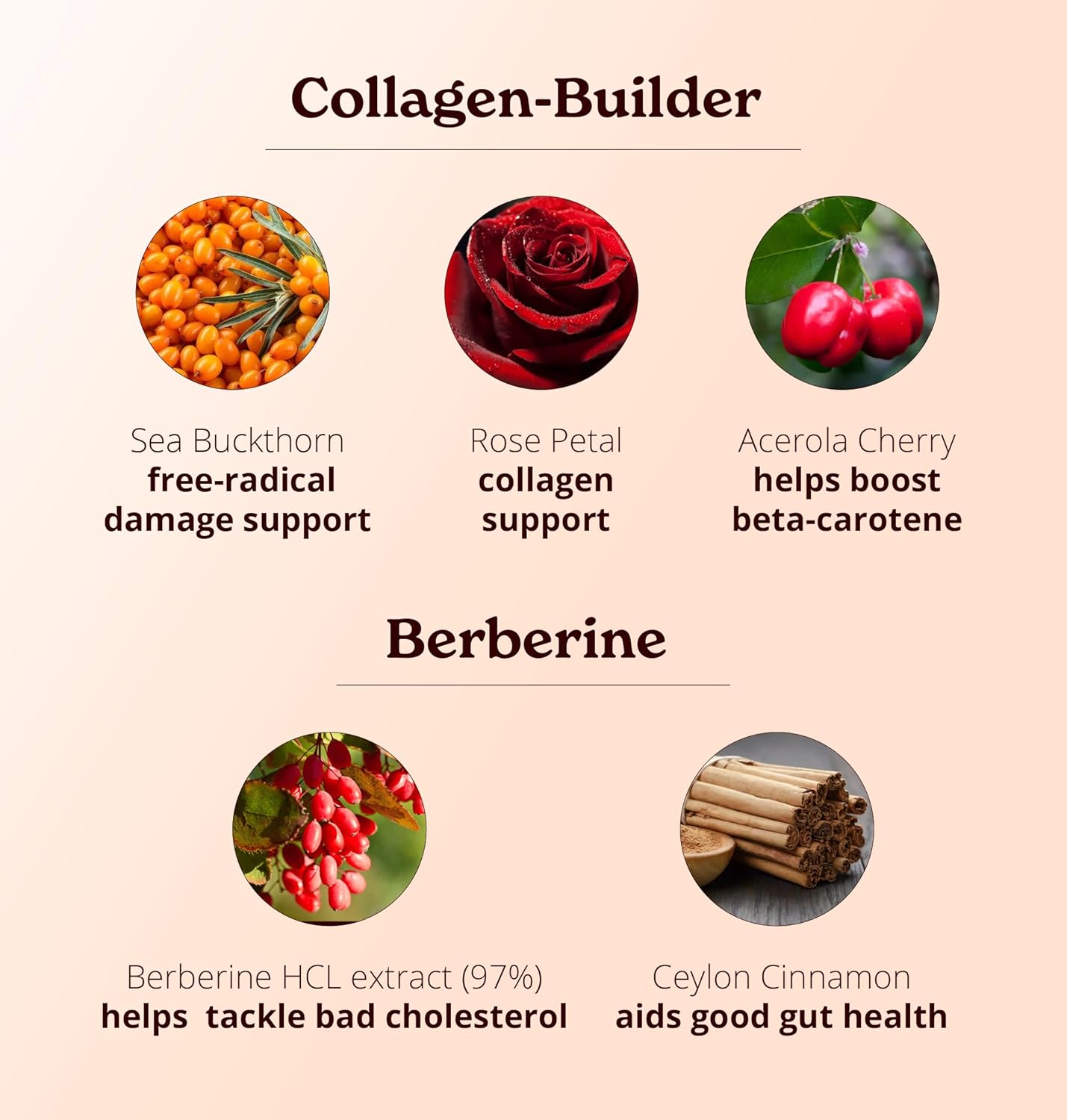 Natural Radiant Skin and Digestive Support Bundle: Alt Beauty Collagen (200g) + Berberine Capsules (120) | Non GMO, Vegan, Immunity Boost
