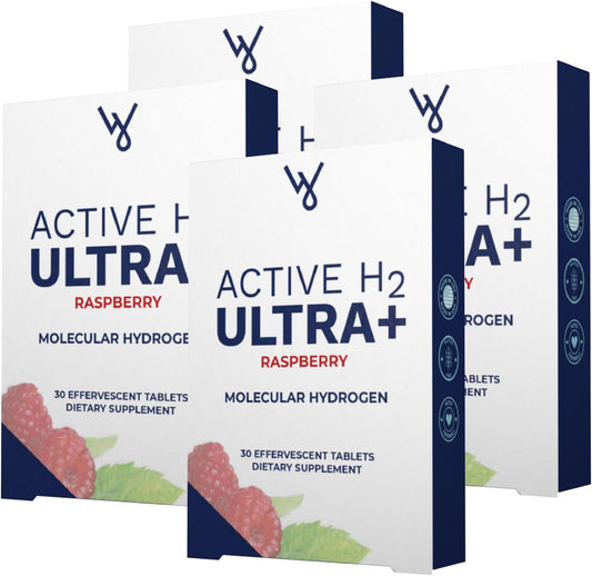 Natural Raspberry Purative Active H2 Ultra+ Hydrogen Water Tablets - 240 Servings - Boost Immunity and Antioxidants for Health Balance
