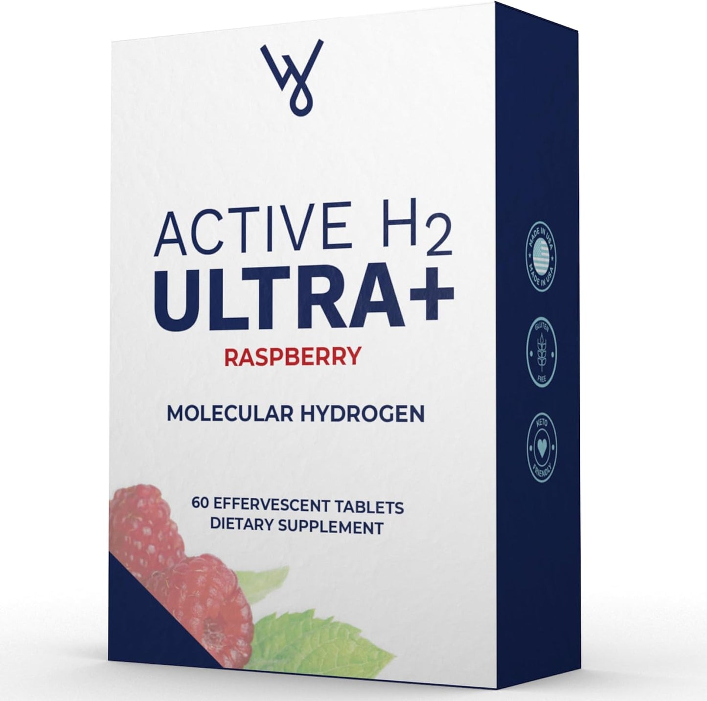 Natural Raspberry Purative Active H2 Ultra+ Hydrogen Water Tablets - 120 Servings for Immune Support and Antioxidant Balance